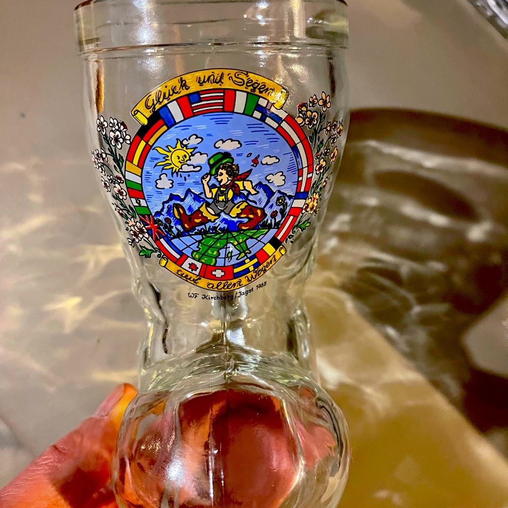 Vintage 1985 Glass German Mini boot